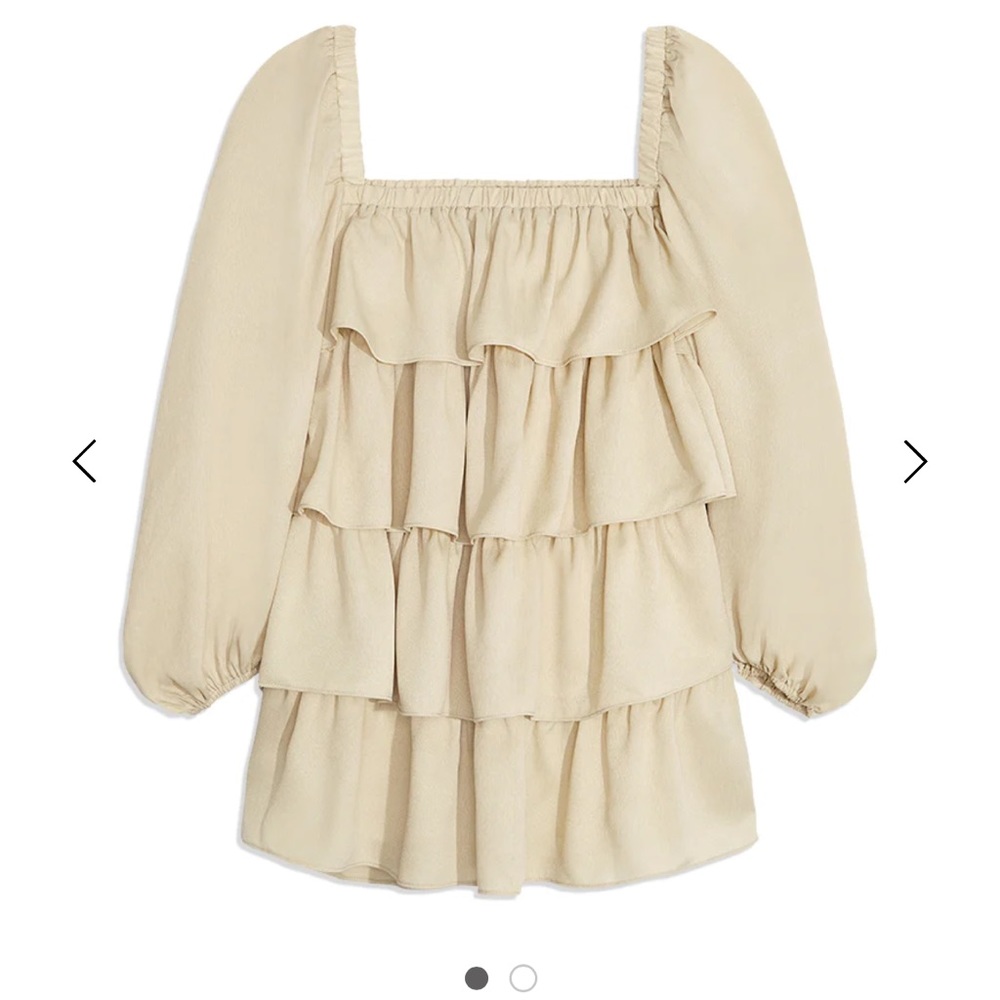 Weworewhat Tiered Mini Dress Ivory Size M